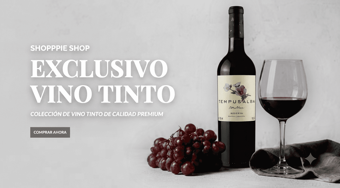 Botella y copa de vino tinto de Sebastian Wines junto a un racimo de uvas